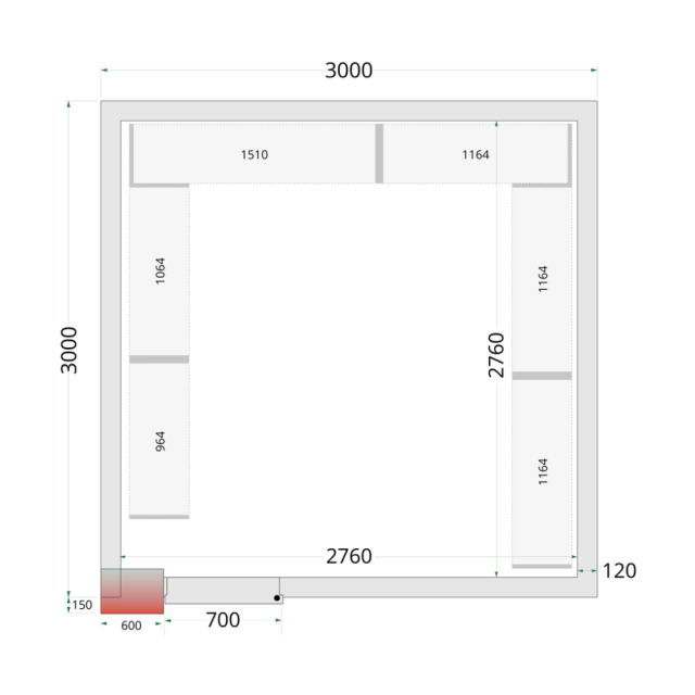 Panely ke stavebnicovým boxům 120 mm CR 300x300x220
