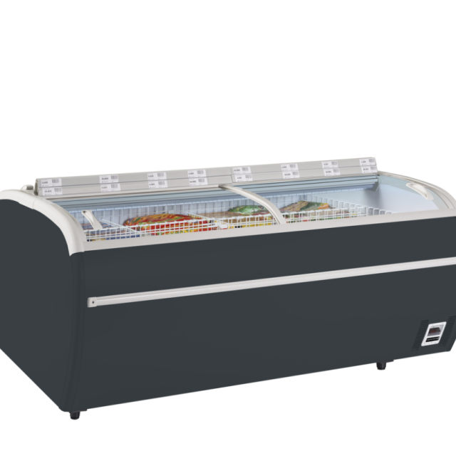 Kombinovaný chladicí/mrazicí ostrov antracit TEFCOLD Twin 220-A-CF
