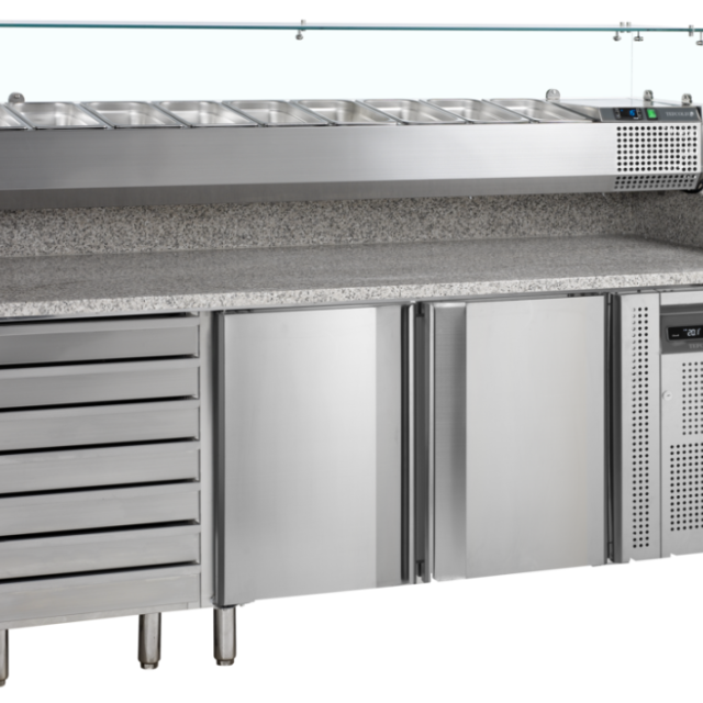 Chladicí pizza stůl s nástavbou TEFCOLD PT 1310 + VK38-200