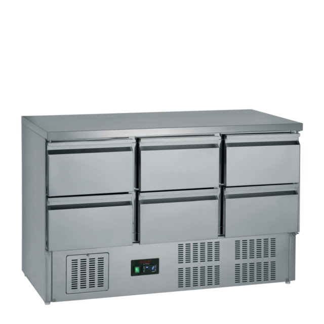 Saladeta 6 zásuvek nerez TEFCOLD GS365ST/6 Drawers
