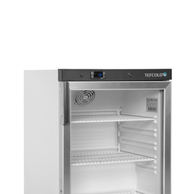 Chladicí skříň prosklené dveře, bílá TEFCOLD UR 200 G