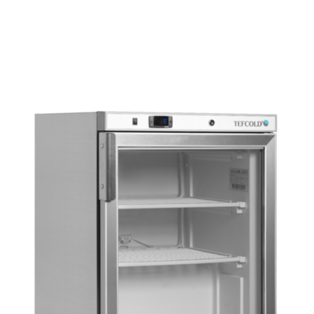 Mrazicí skříň prosklené dveře, nerez TEFCOLD UF 200 SG