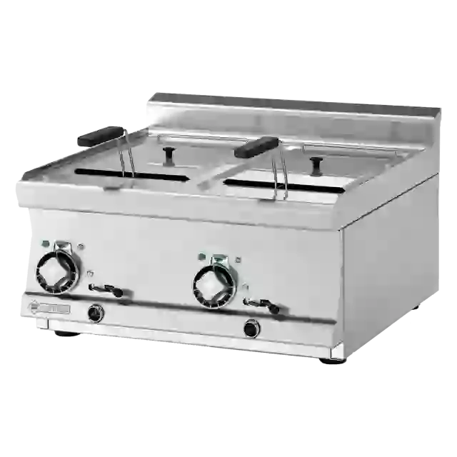 Fritéza elektrická dvojitá 0,4 kW/l, 10+10 l bez podestavby 230 V 