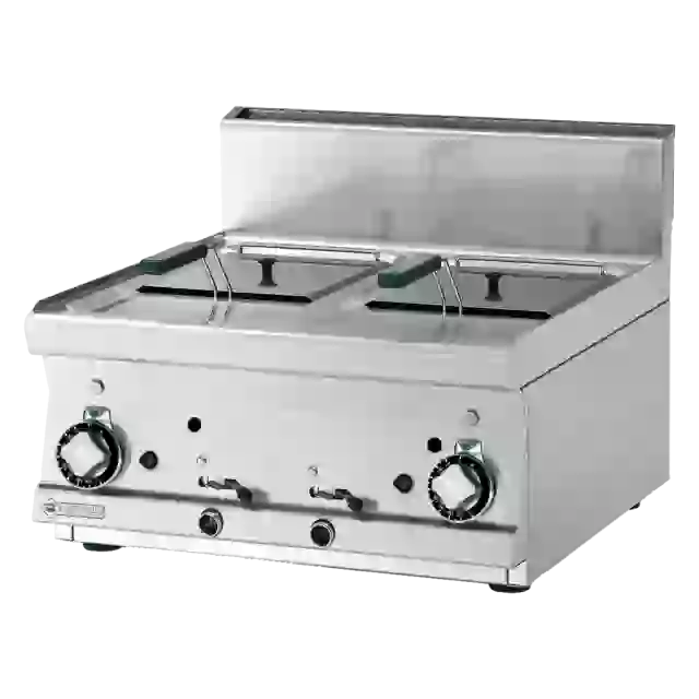 Fritéza plynová dvojitá 0,75 kW/l, 8+8 l bez podestavby 