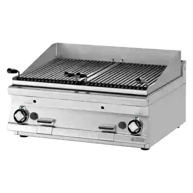 Lávový gril plynový dvojitý 2x 38x52 bez podestavby 