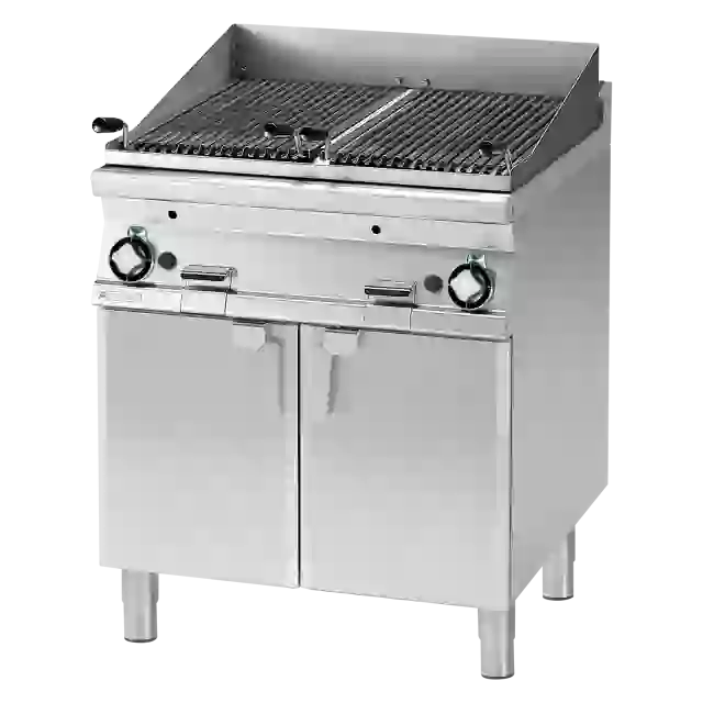 Lávový gril plynový dvojitý 2x 38x66 bez podestavby 