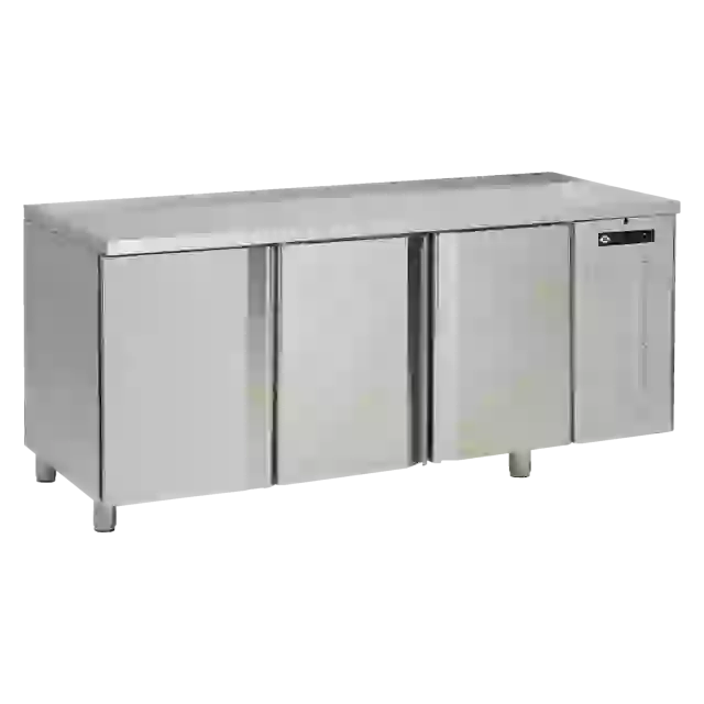 Stůl chladicí elektrický GN1/1, 3 dveře, deska bez lemu, nerez 230V 