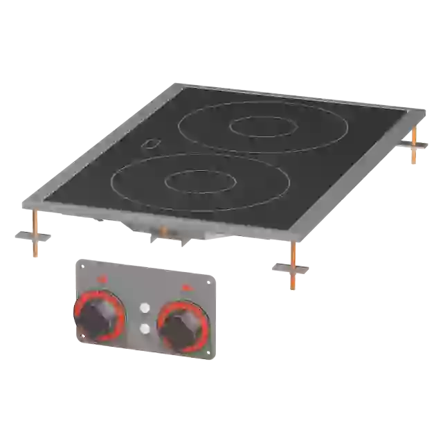 Sporák sklokeramický drop-in elektrická 2x drop-in plotýnka 400 V 