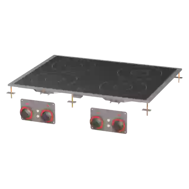 Sporák sklokeramický drop-in elektrická 4x drop-in plotýnka 400 V 