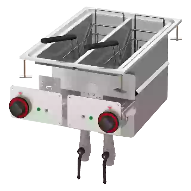 Fritéza drop-in elektrická dvojitá 0,75 kW/l, 8+8 l 400 V 