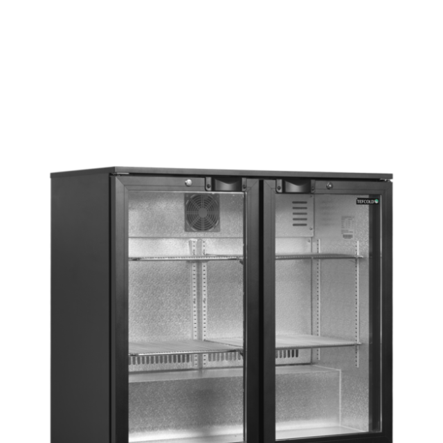 Minibar prosklené křídlové dveře, černá TEFCOLD BA21H