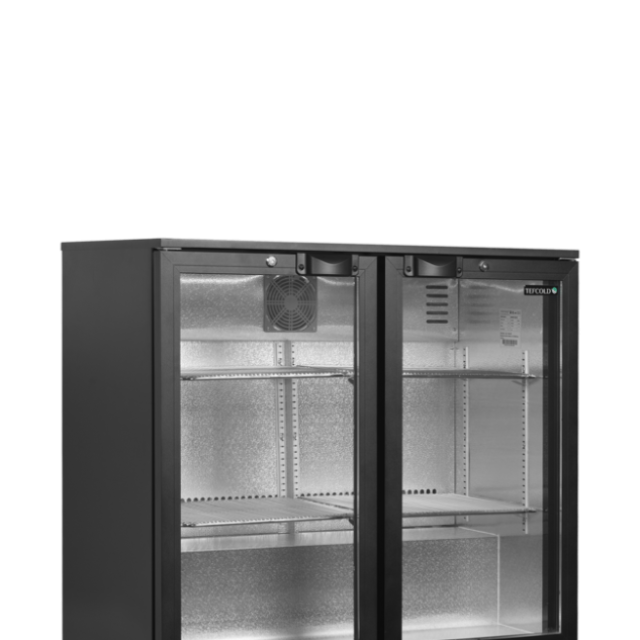 Minibar prosklené křídlové dveře, černá TEFCOLD BA26H
