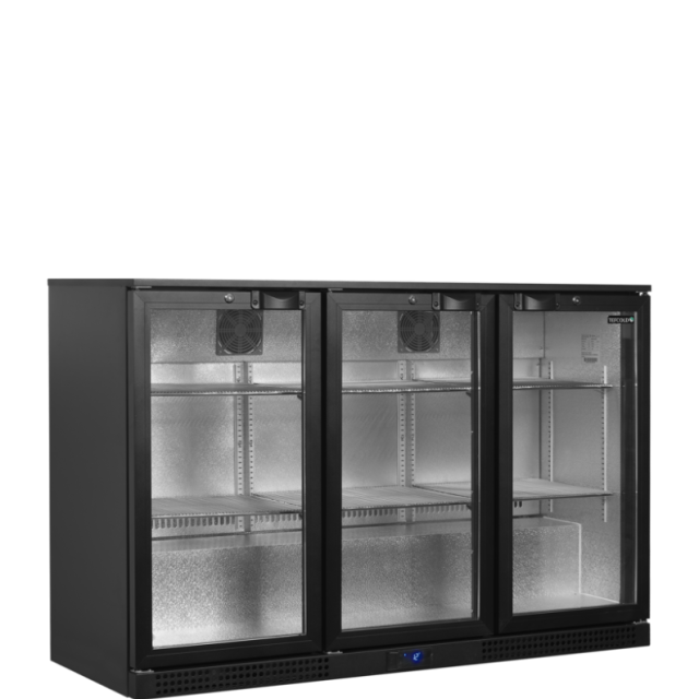 Minibar prosklené křídlové dveře, černá TEFCOLD BA31H