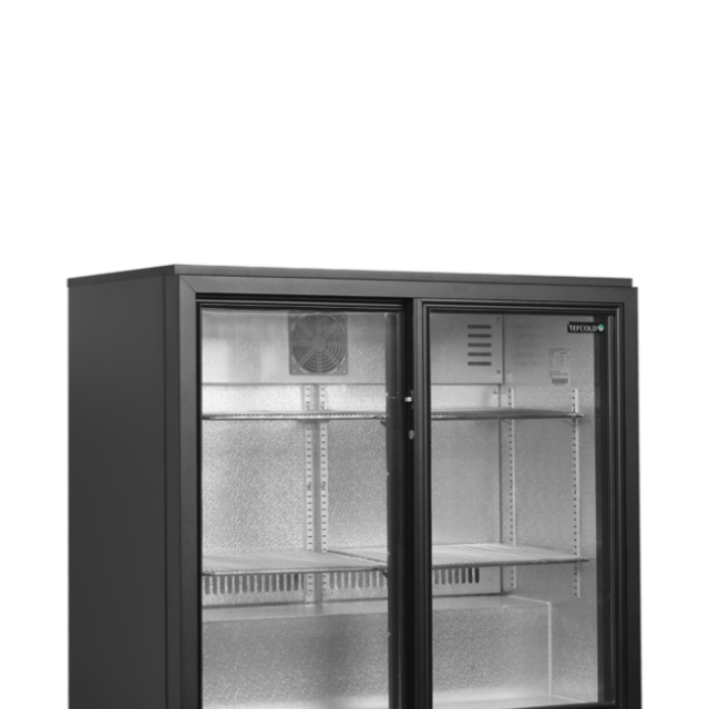 Minibar prosklené posuvné dveře, černá TEFCOLD BA21S