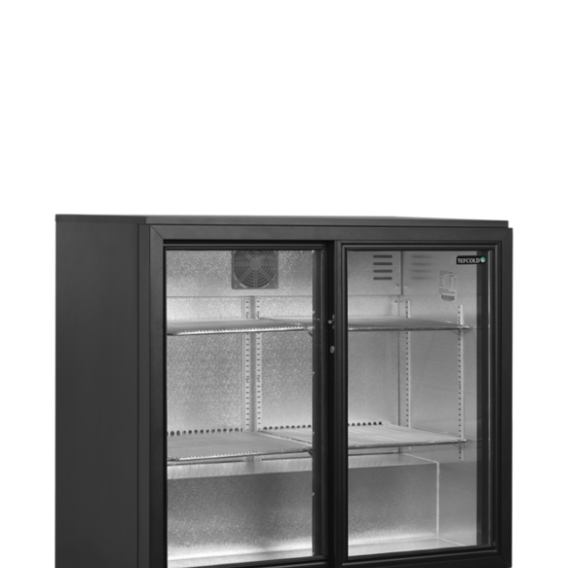Minibar prosklené posuvné dveře, černá TEFCOLD BA26S