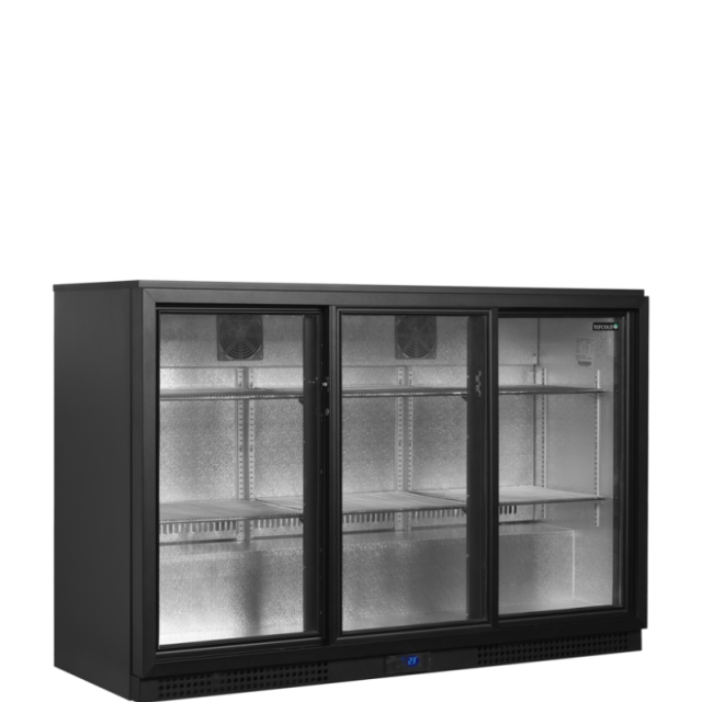 Minibar prosklené křídlové dveře, černá TEFCOLD BA31S-3