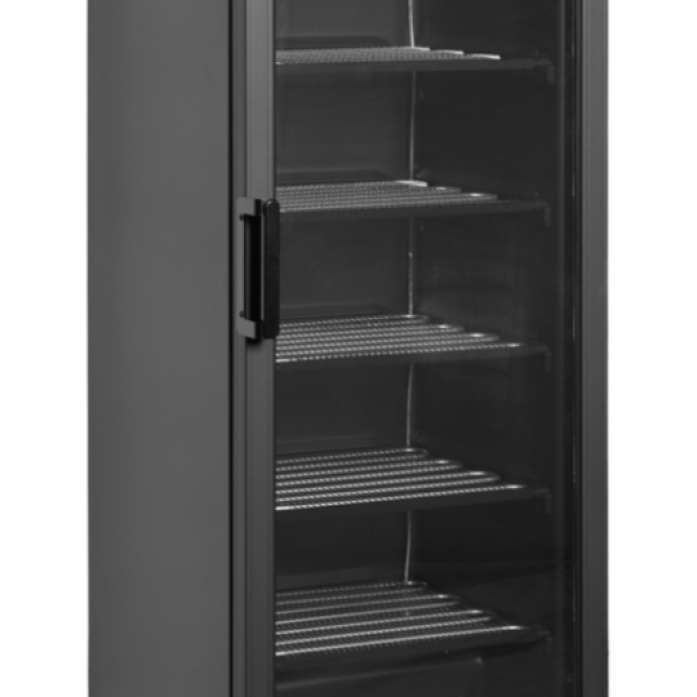 Mrazicí skříň prosklené dveře, černá TEFCOLD UFSC371G Black