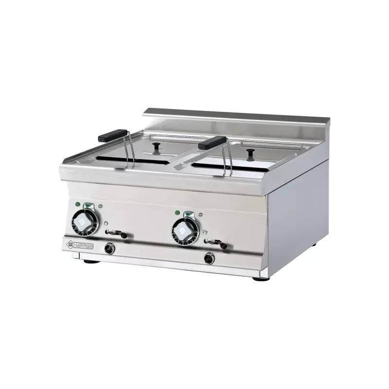 Fritéza elektrická dvojitá 0,4 kW/l, 10+10 l bez podestavby 230 V 