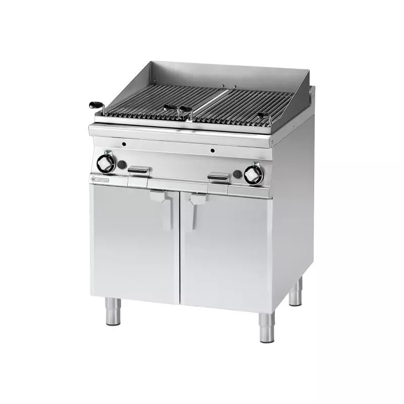 Lávový gril plynový dvojitý 2x 38x52 s podestavbou 