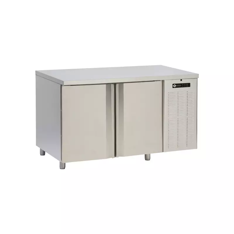 Stůl mrazicí elektrický GN 1/1, 2 dveře, bez lemu, nerez 230 V 