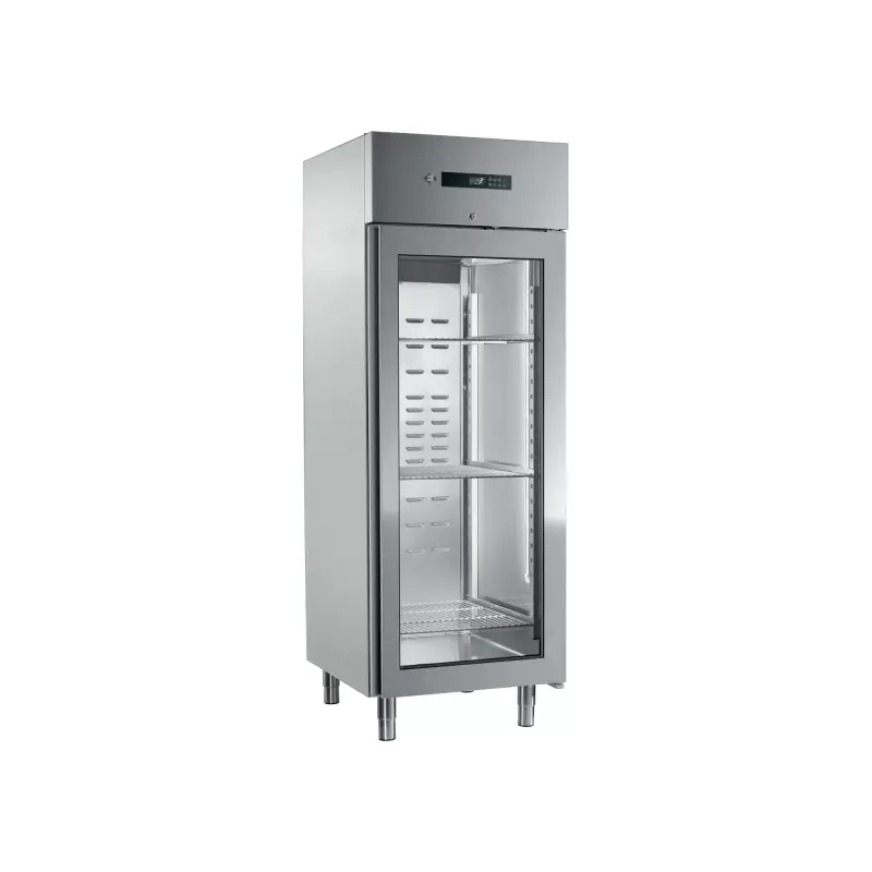 Skříň chladicí 700 l sterilizátor, prosklená GN 2/1, nerez 
