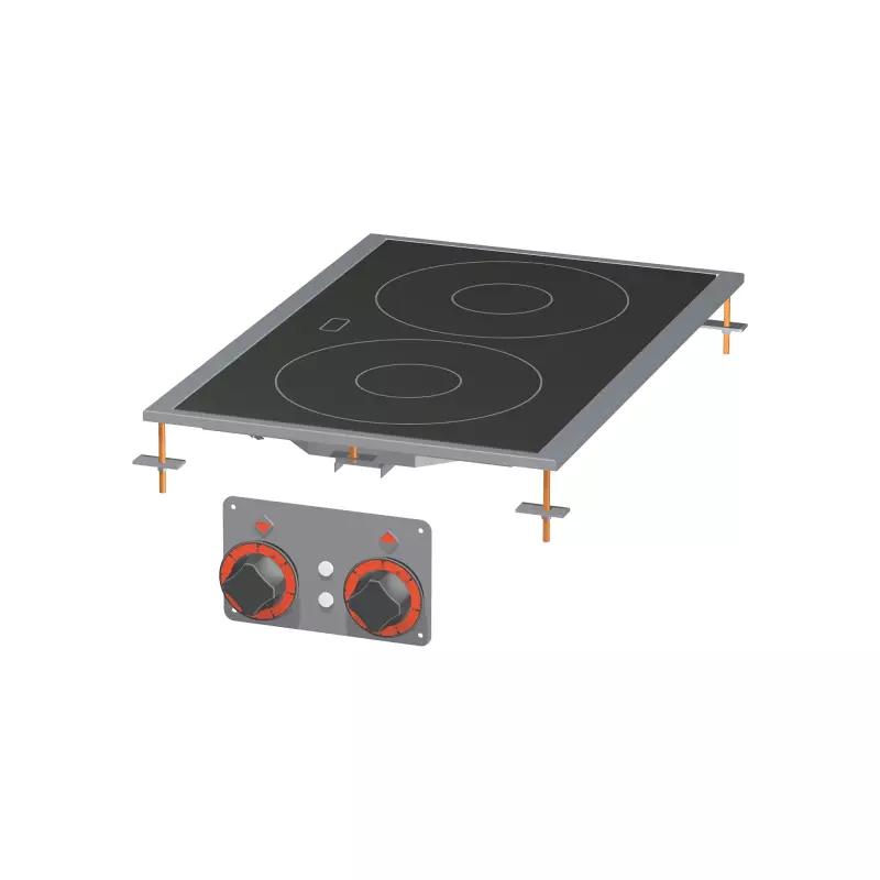 Sporák sklokeramický drop-in elektrická 2x drop-in plotýnka 400 V 