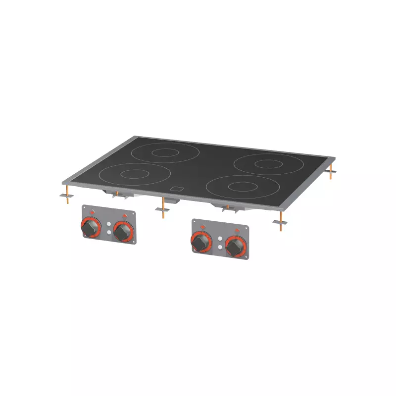 Sporák sklokeramický drop-in elektrická 4x drop-in plotýnka 400 V 
