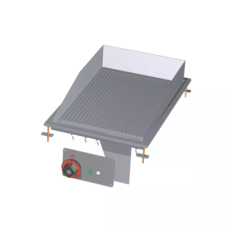 Grilovací deska 36x55 drop-in elektrická chromovaná rýhovaná 400 V 