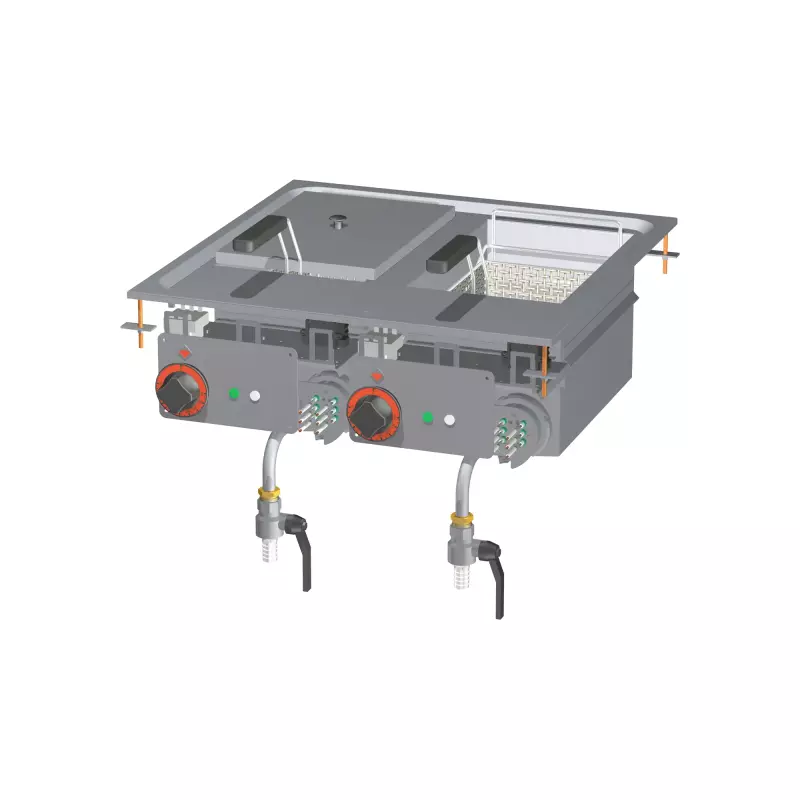 Fritéza drop-in elektrická dvojitá 0,66 kW/l, 10+10 l 400 V 