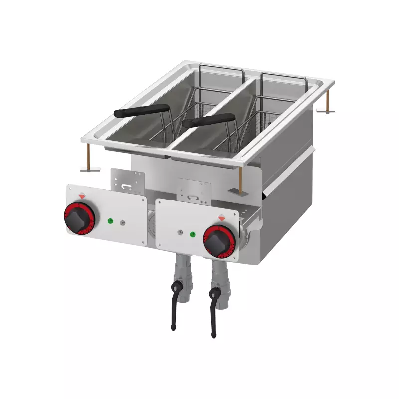 Fritéza drop-in elektrická dvojitá 0,75 kW/l, 8+8 l 400 V 