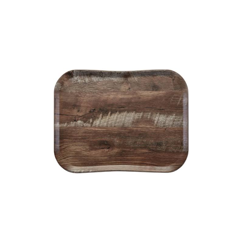 Wood podnos 35,5 × 45,7 cm, tmavý dub