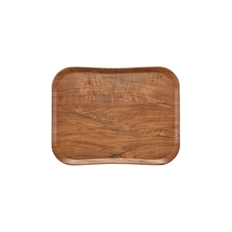 Wood podnos 35,5 × 45,7 cm, hnědá oliva