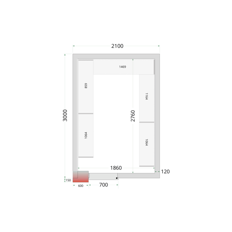 Panely ke stavebnicovým boxům 120 mm TEFCOLD CR 210x300x220