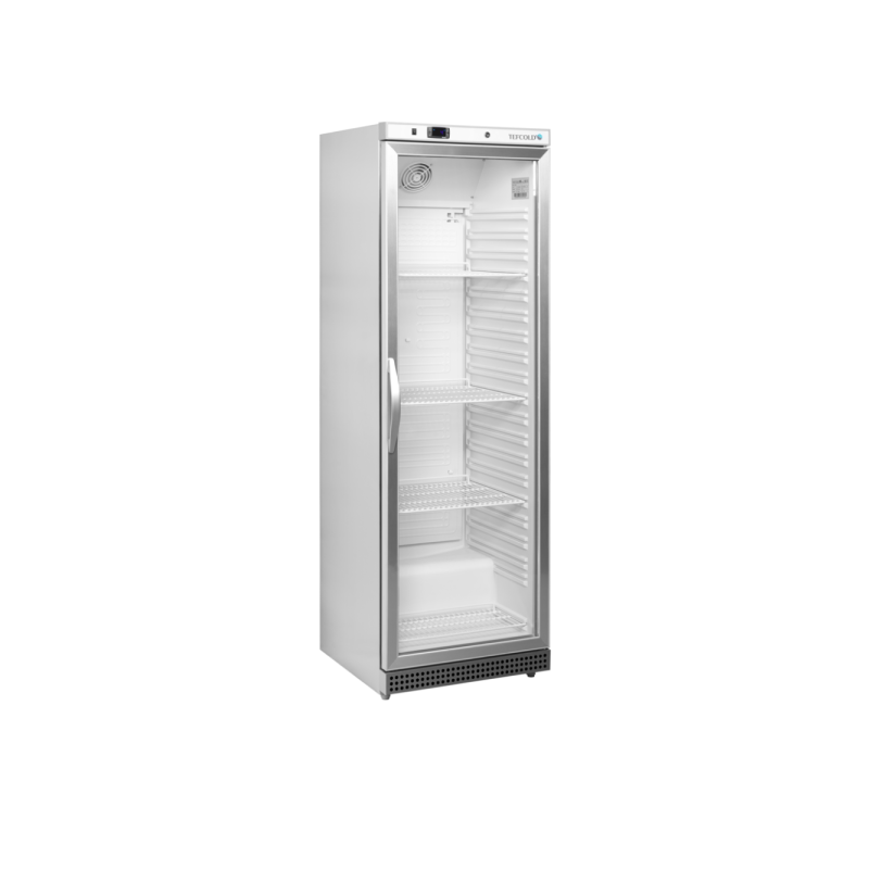Chladicí skříň prosklené dveře, nerez opláštění TEFCOLD UR 400 SG