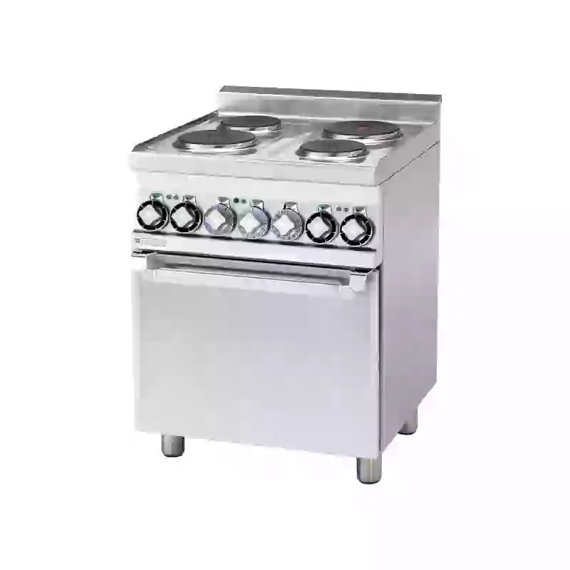 Sporák elektrický s horkovzdušnou elektrickou troubou multi s grilem 4x plotýnka 400 V 