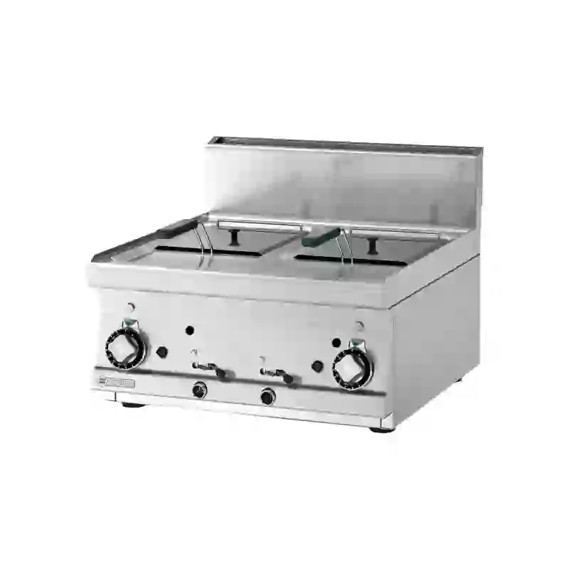 Fritéza plynová dvojitá 0,75 kW/l, 8+8 l bez podestavby 
