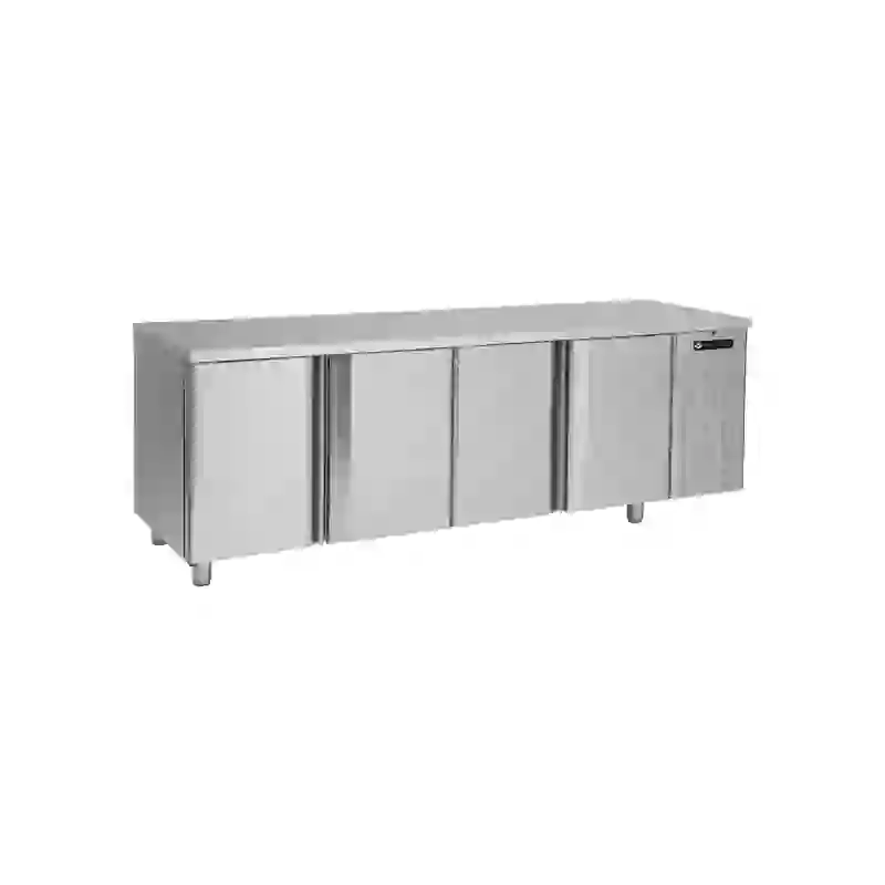 Stůl chladicí elektrický GN 1/1, 4 dveře, bez lemu,  nerez 230 V 