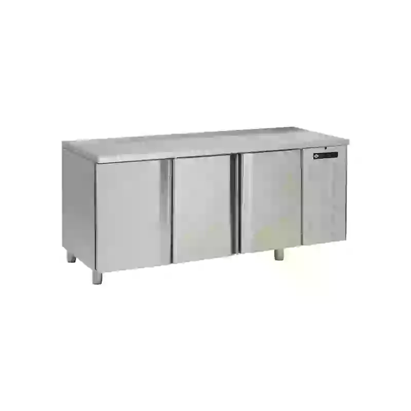Stůl chladicí elektrický GN1/1, 3 dveře, deska bez lemu, nerez 230V 