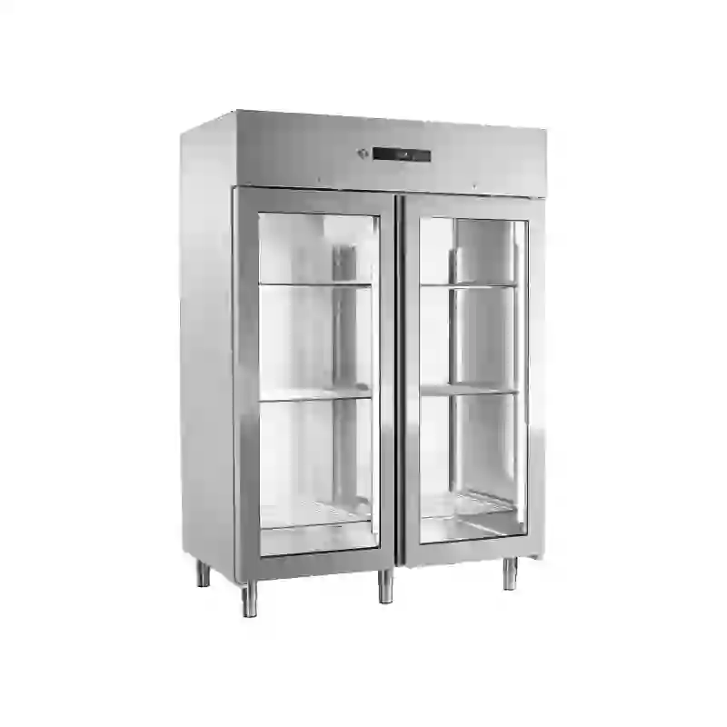 Skříň chladicí 1400 l prosklená GN 2/1, nerez 