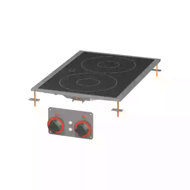 Sporák sklokeramický drop-in elektrická 2x drop-in plotýnka 400 V 