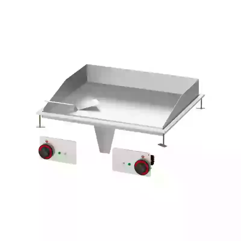 Grilovací deska 75x55 drop-in elektrická chromovaná hladká 400 V 