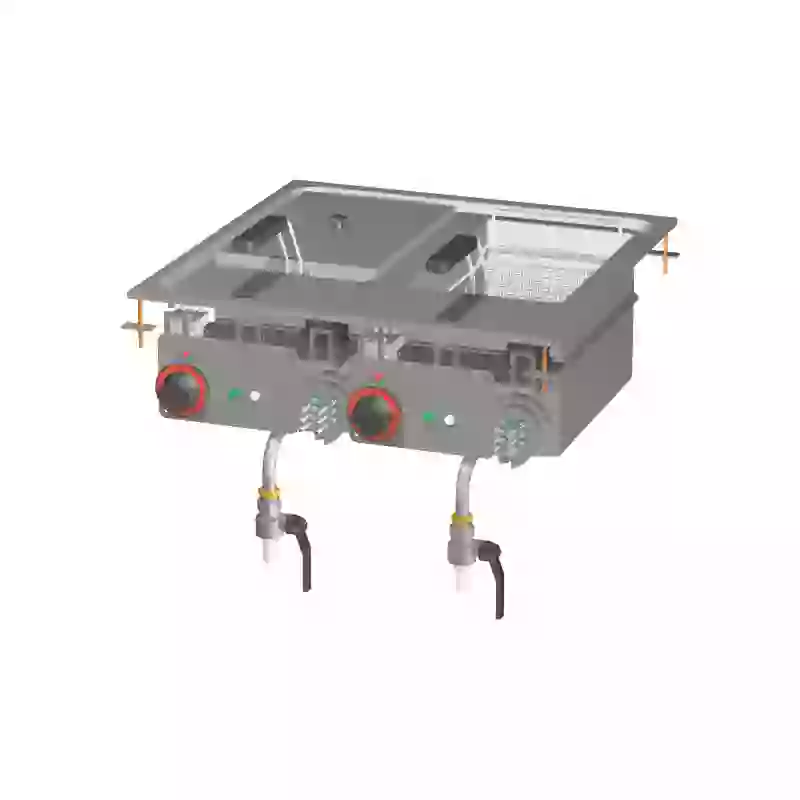 Fritéza drop-in elektrická dvojitá 0,66 kW/l, 10+10 l 400 V 