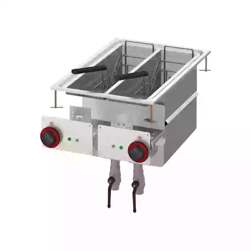 Fritéza drop-in elektrická dvojitá 0,75 kW/l, 8+8 l 400 V 