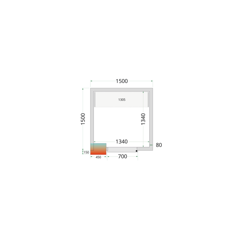 Panely ke stavebnicovým boxům 80 mm TEFCOLD CR 150x150x220