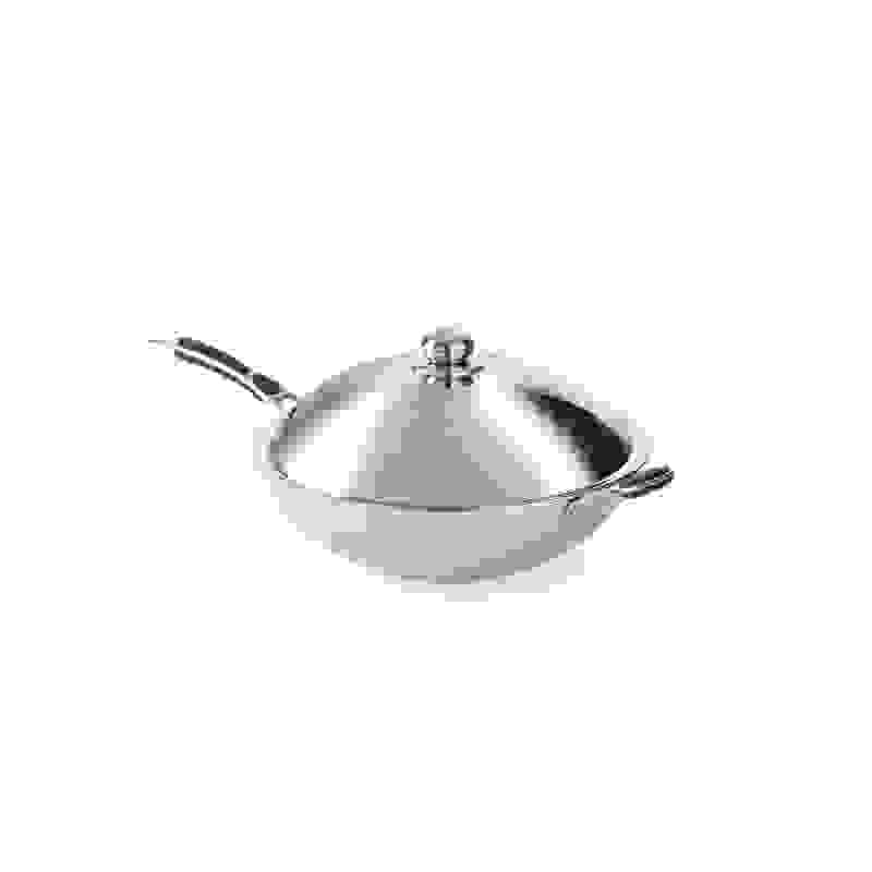 Pánev nerezová WOK s poklicí (Ø 360 mm, 2,75 kg)