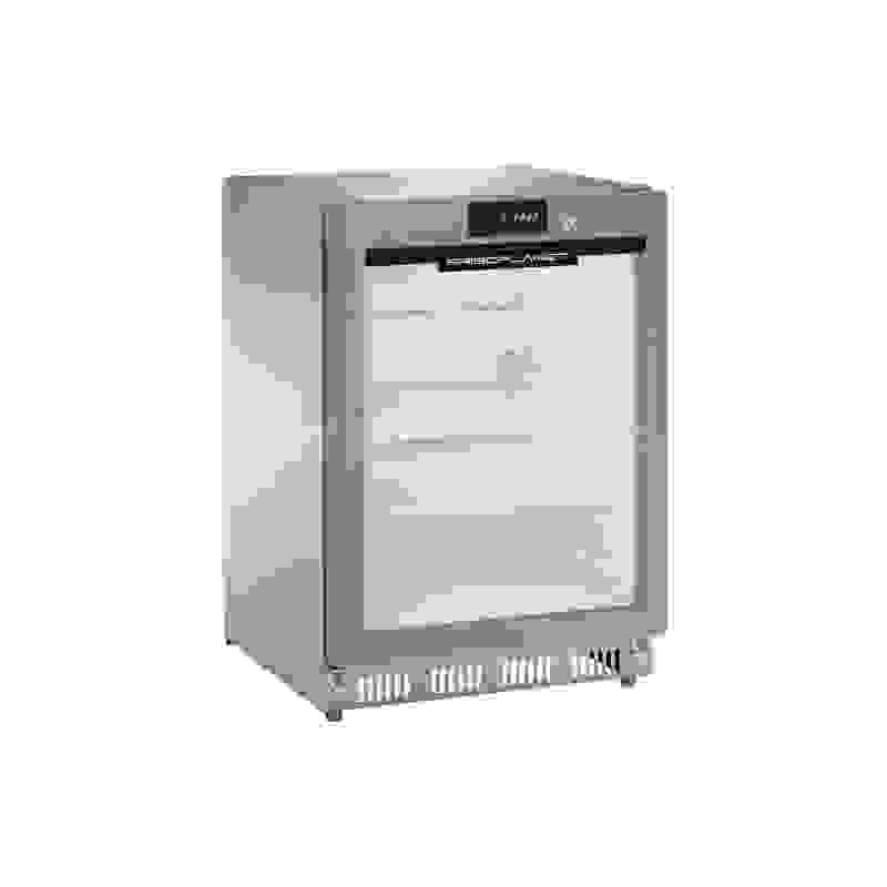 Skříň chladící AKD 200RG SS 140 L nerez/sklo